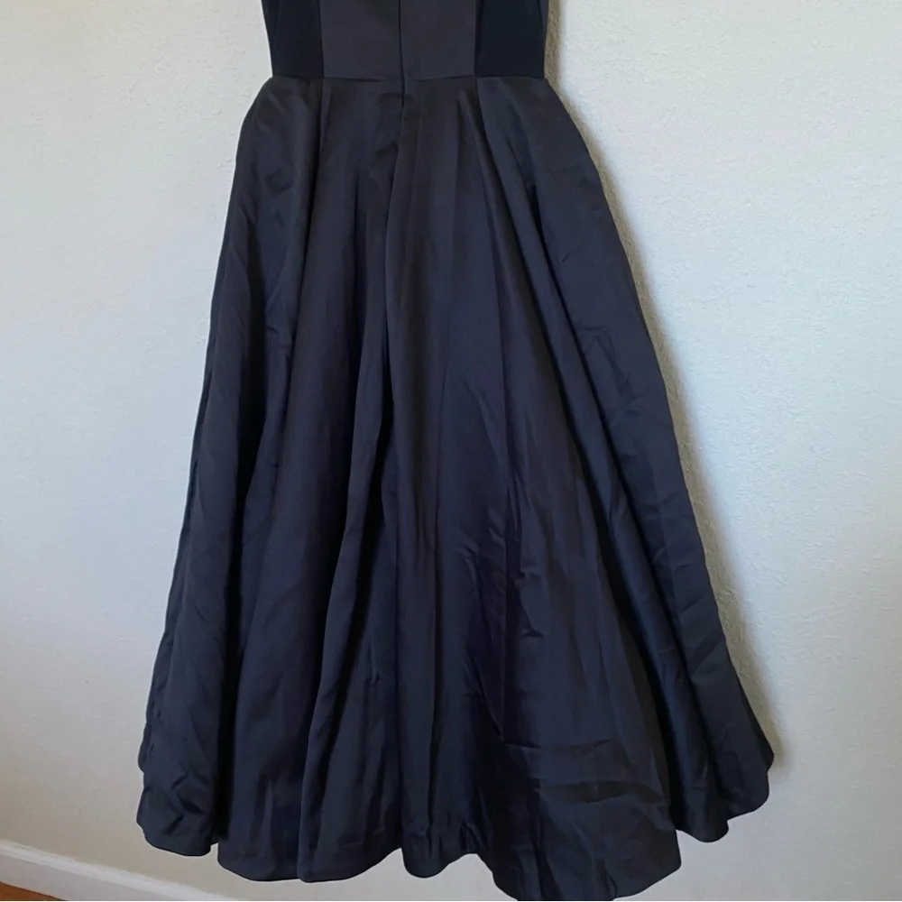 House of CB‎ 'Mademoiselle' Black Satin Tulle Midi Dress NWOT size M A-C - Picture 9 of 11